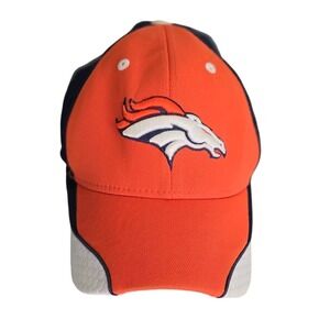Reebok Mens Denver Broncos NFL Hat‎ Cap Orange White Adjustable Strapback